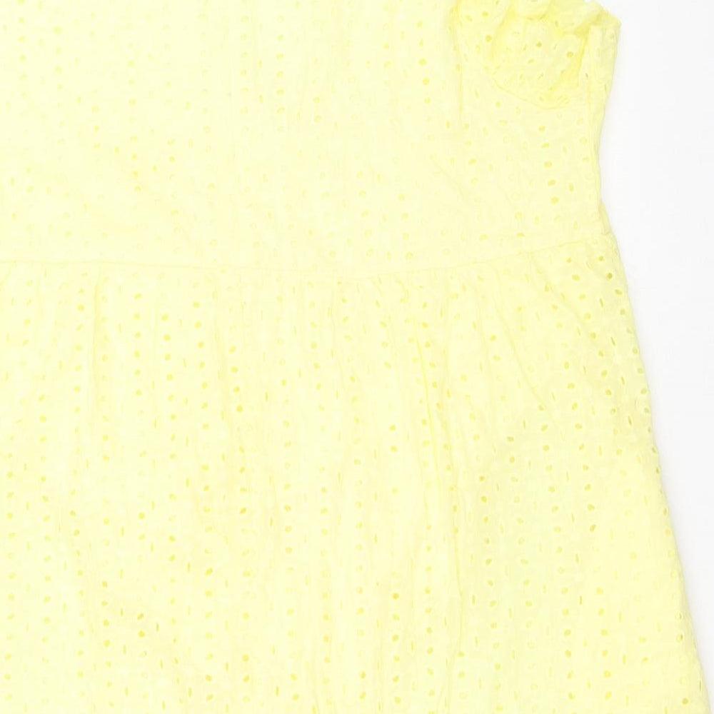 Womens UK Size XL Preworn Yellow Basic Blouse