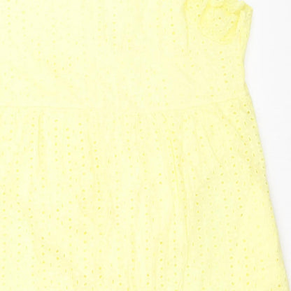 Womens UK Size XL Preworn Yellow Basic Blouse