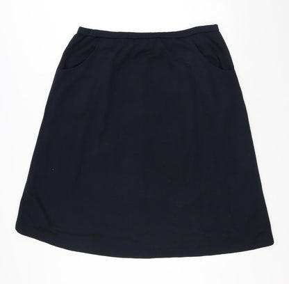 Carr Westley Womens Blue Acrylic A-Line Skirt Size 24