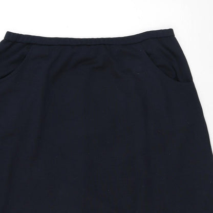 Carr Westley Womens Blue Acrylic A-Line Skirt Size 24
