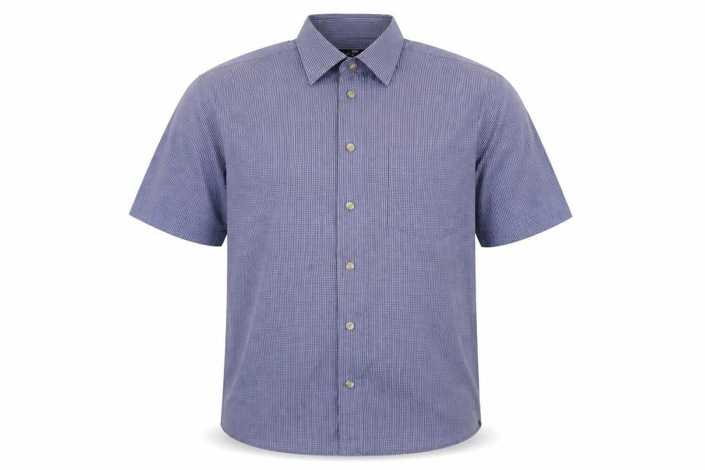 Mens UK Size M Blue Harbour Blue  Button-Up Short Sleeve Casual Shirt