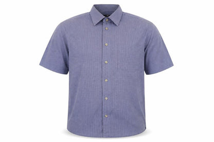 Mens UK Size M Blue Harbour Blue  Button-Up Short Sleeve Casual Shirt