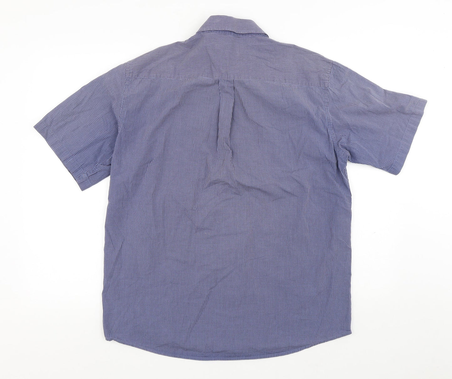 Mens UK Size M Blue Harbour Blue  Button-Up Short Sleeve Casual Shirt