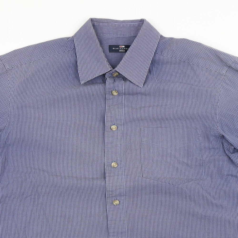 Mens UK Size M Blue Harbour Blue  Button-Up Short Sleeve Casual Shirt