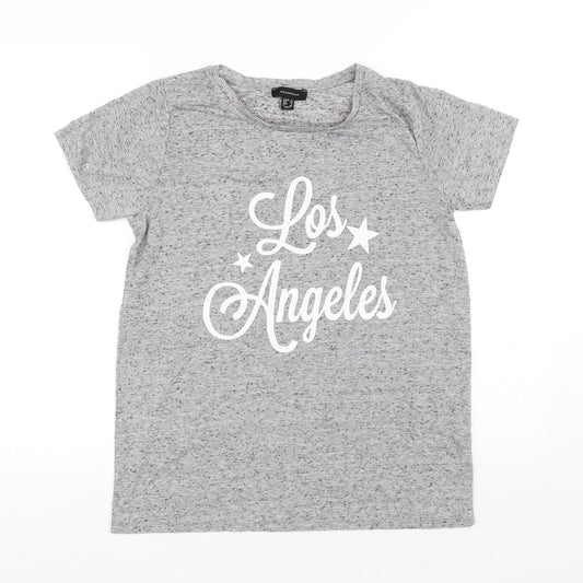 Womens UK Size 12 Atmosphere Grey Basic T-Shirt