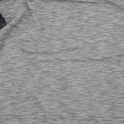 Peacocks Womens Grey Round Neck Polyethylene Pullover Jumper Size 16 - Lace