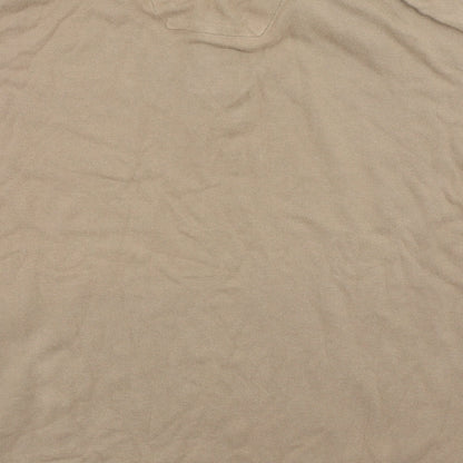 Canadian bear Mens Brown Cotton Polo Size M Collared Button