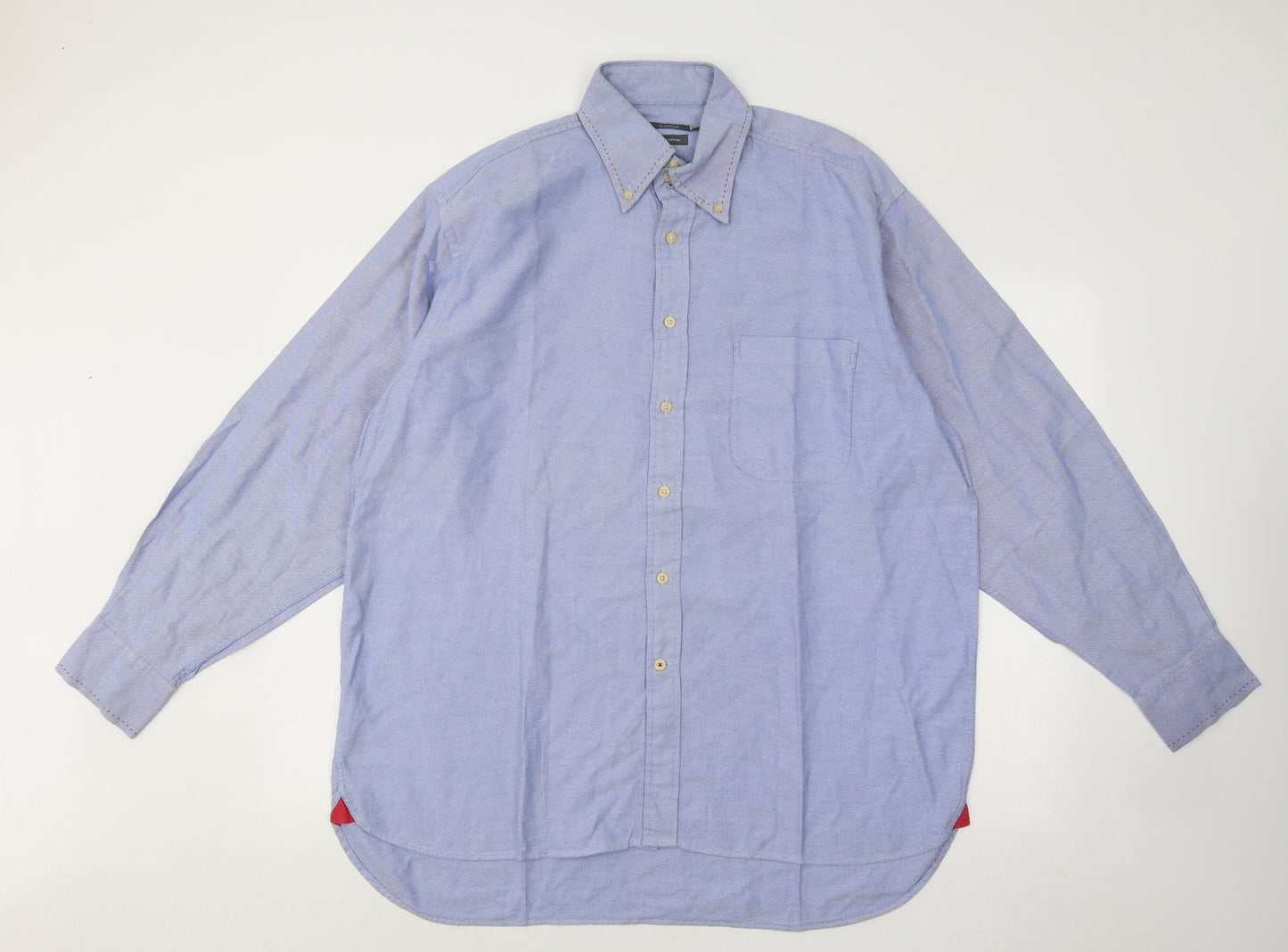 Mens UK Size 16.5 Code Blue  Button-Up Long Sleeve Casual Shirt