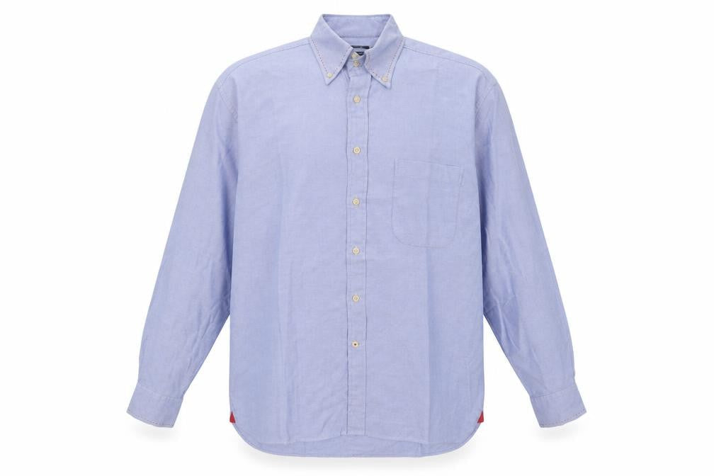 Mens UK Size 16.5 Code Blue  Button-Up Long Sleeve Casual Shirt