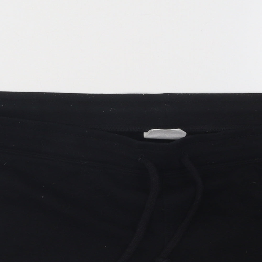 Gap Womens Black Cotton Hot Pants Shorts Size L Regular Drawstring