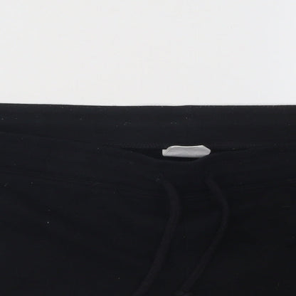 Gap Womens Black Cotton Hot Pants Shorts Size L Regular Drawstring
