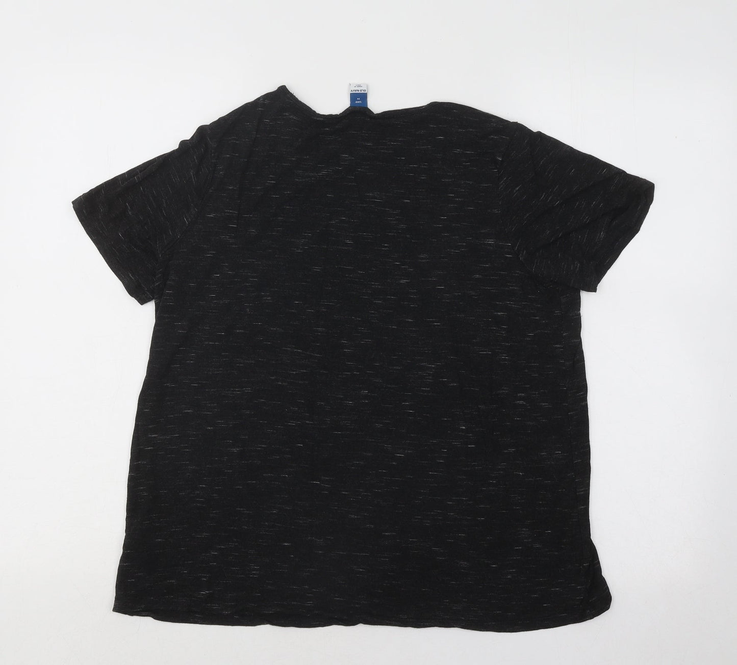 Old Navy Womens Grey Geometric Viscose Basic T-Shirt Size M Round Neck