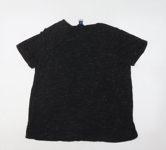 Old Navy Womens Grey Geometric Viscose Basic T-Shirt Size M Round Neck