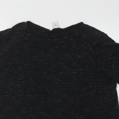 Old Navy Womens Grey Geometric Viscose Basic T-Shirt Size M Round Neck