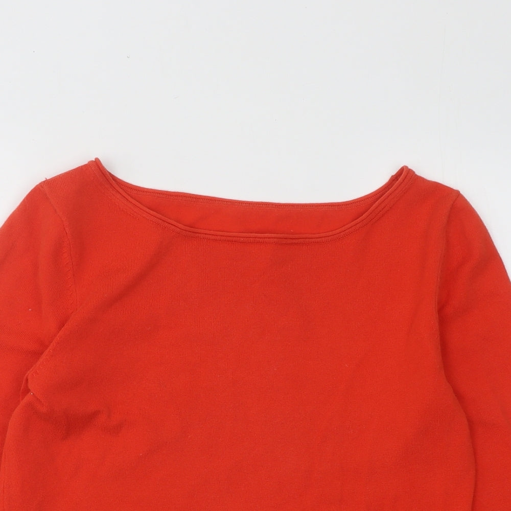 Womens UK Size 8 Preworn Red Pullover Jumper