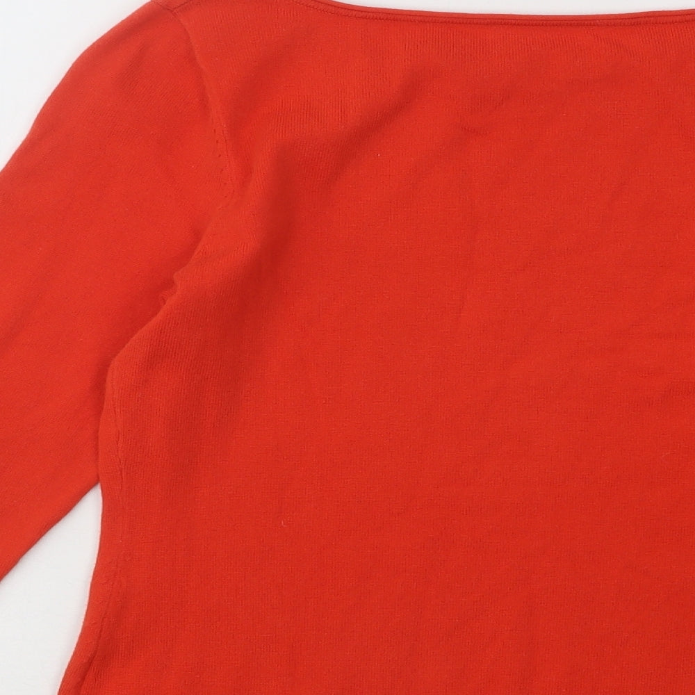 Womens UK Size 8 Preworn Red Pullover Jumper