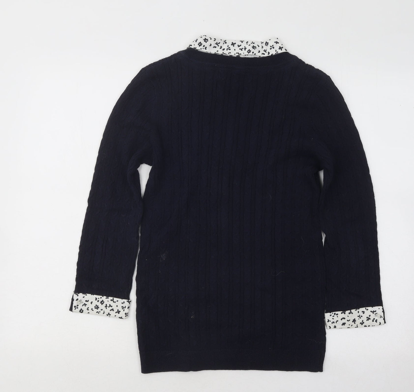 Womens UK Size 10 Maine Blue Pullover Jumper
