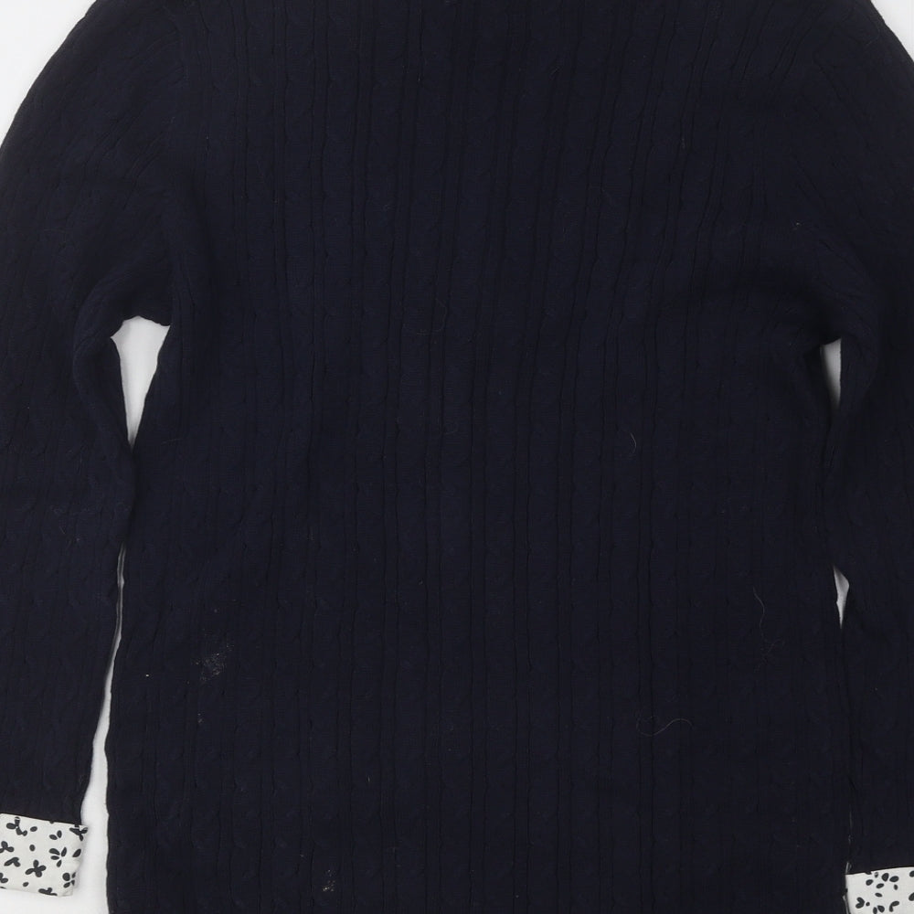Womens UK Size 10 Maine Blue Pullover Jumper