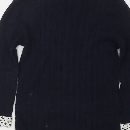 Womens UK Size 10 Maine Blue Pullover Jumper