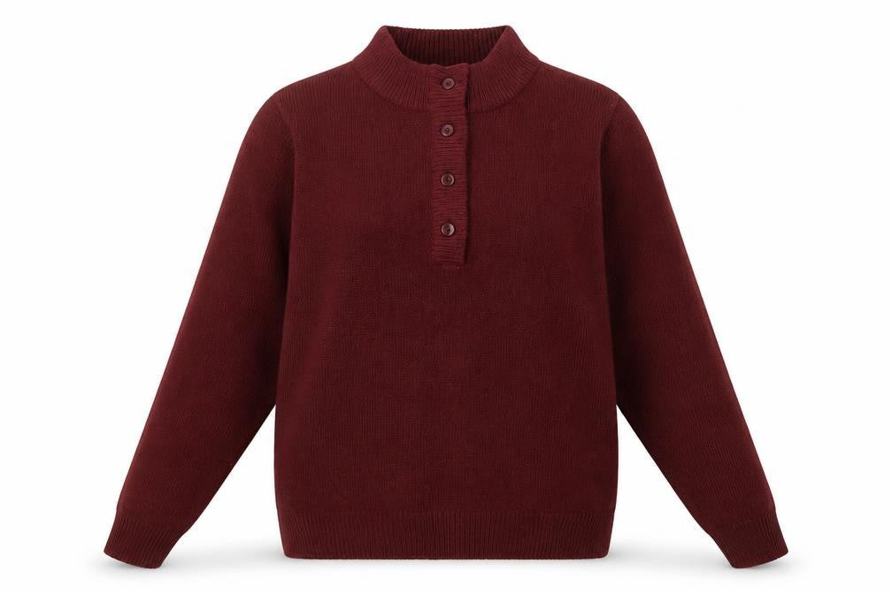 Womens UK Size 8 Damart Red Pullover Jumper