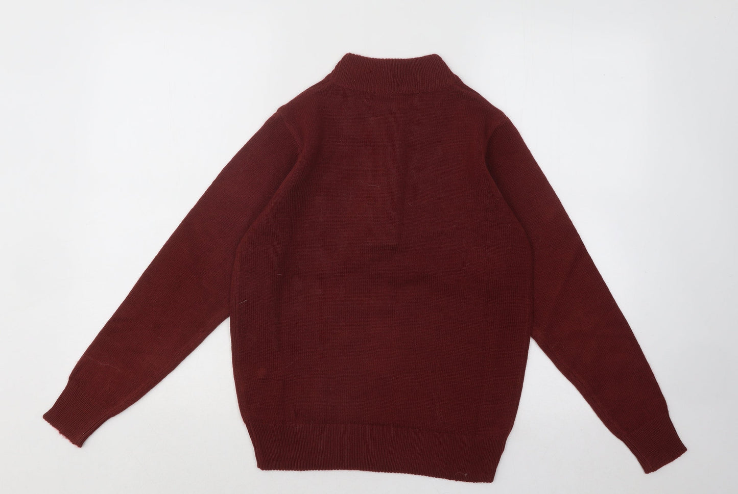 Damart Womens Red Mock Neck Acrylic Pullover Jumper Size 8