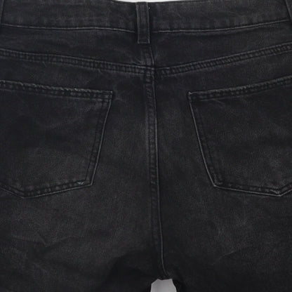 Noisy may Womens Black Cotton Hot Pants Shorts Size S Regular Button - Distressed