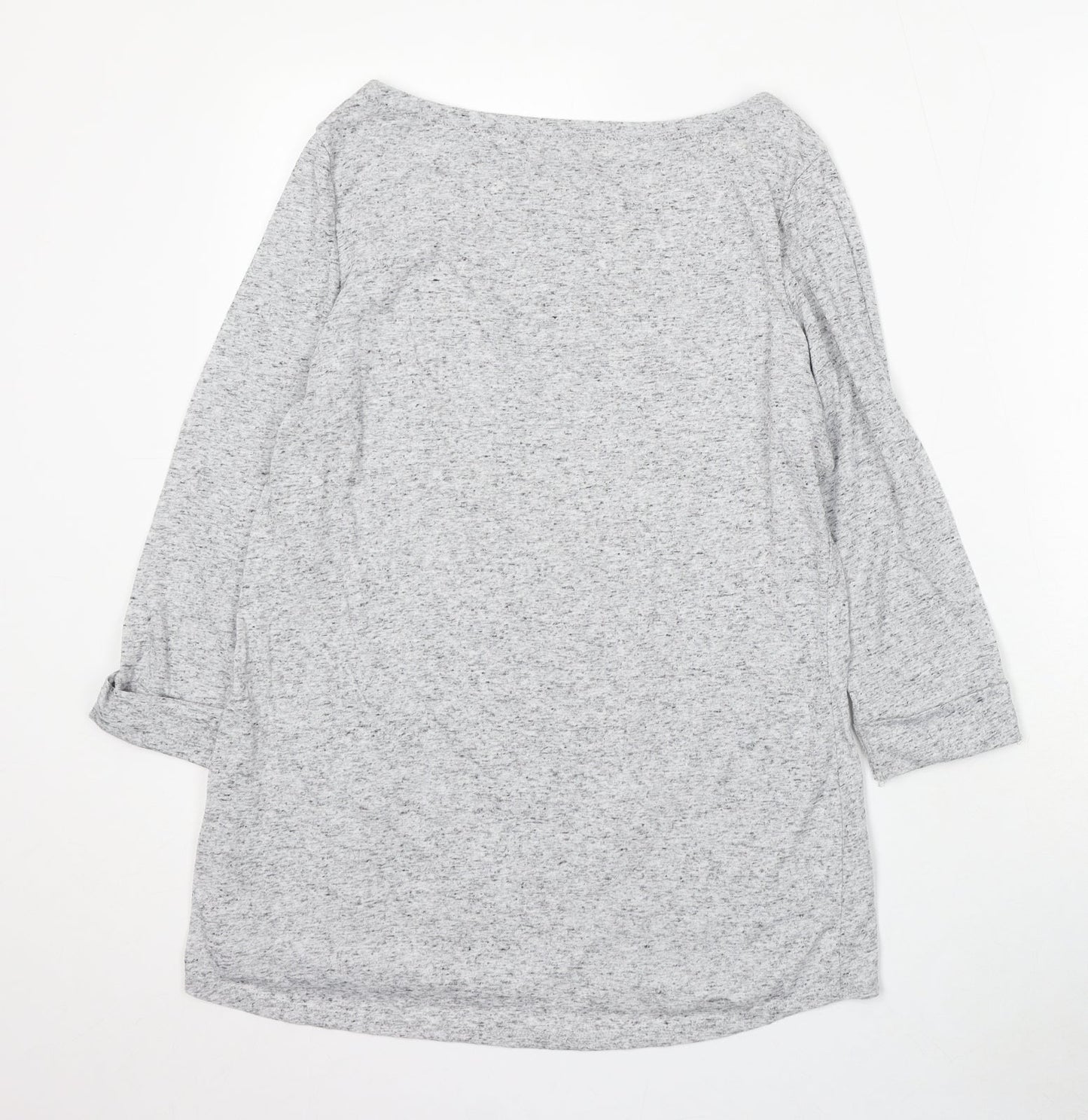 F&F Womens Grey Round Neck Polyester Pullover Jumper Size 12