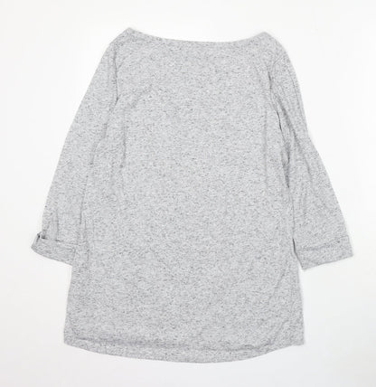 F&F Womens Grey Round Neck Polyester Pullover Jumper Size 12