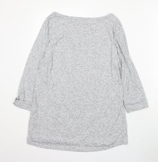 F&F Womens Grey Round Neck Polyester Pullover Jumper Size 12