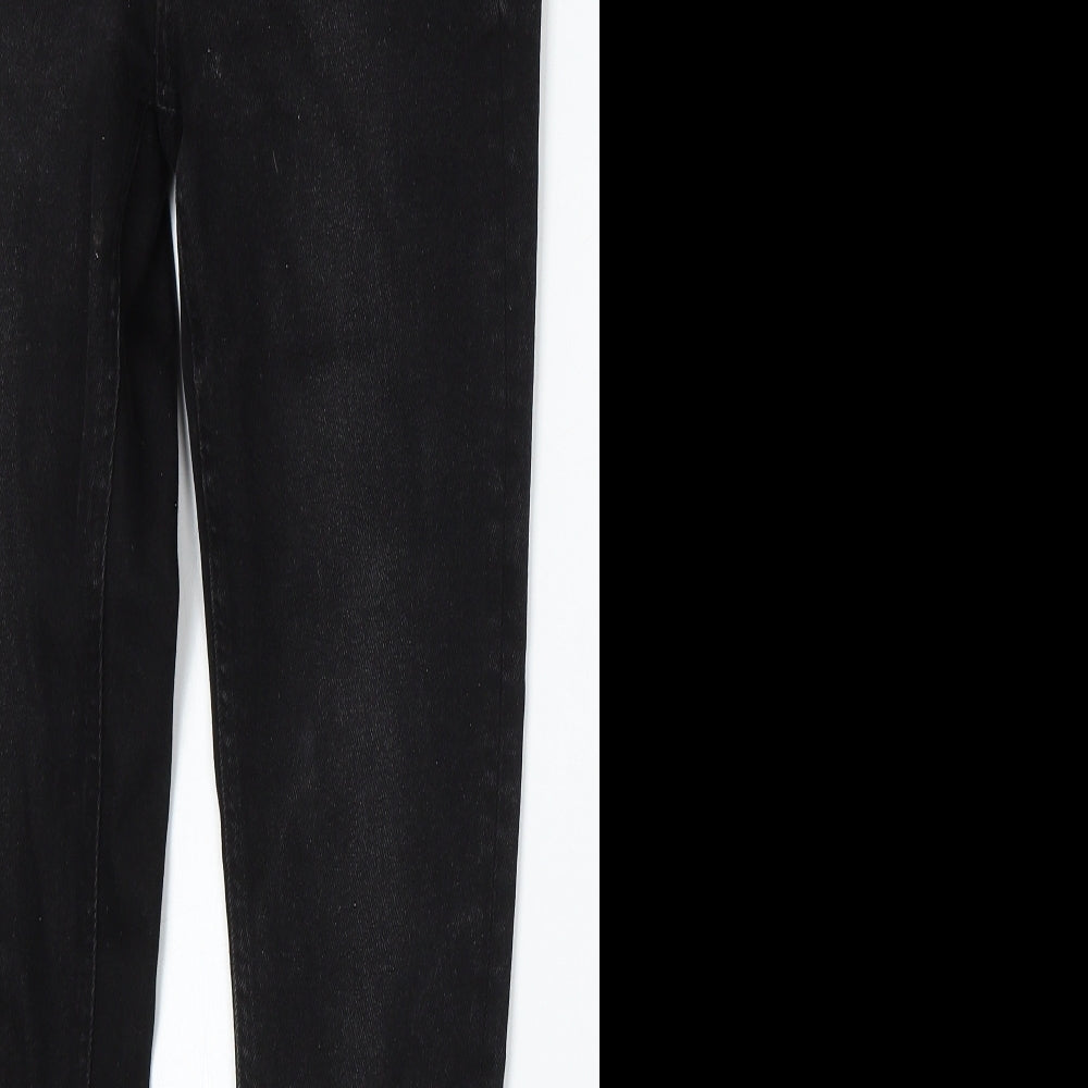 Denim & Co. Womens Black Cotton Skinny Jeans Size 8 L29 in Regular Button