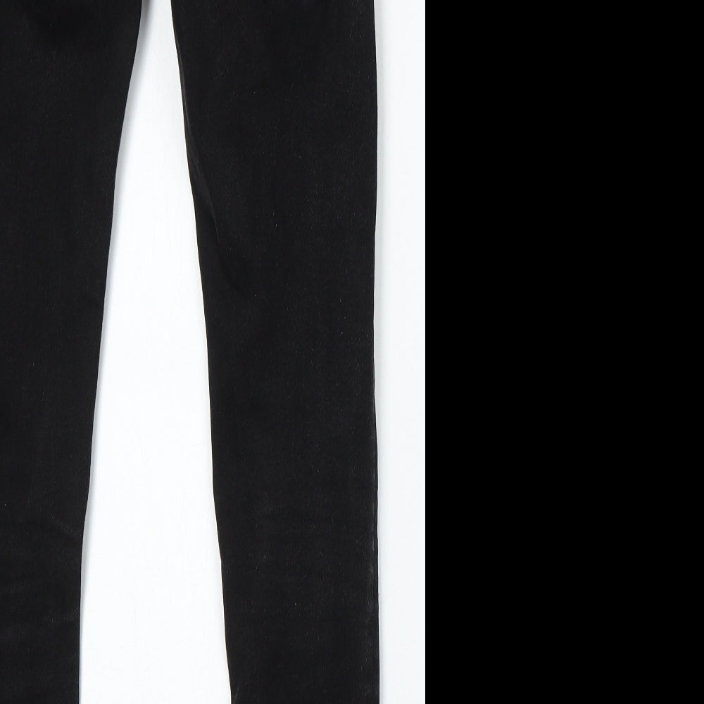 Denim & Co. Womens Black Cotton Skinny Jeans Size 8 L29 in Regular Button