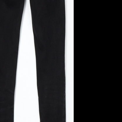 Denim & Co. Womens Black Cotton Skinny Jeans Size 8 L29 in Regular Button