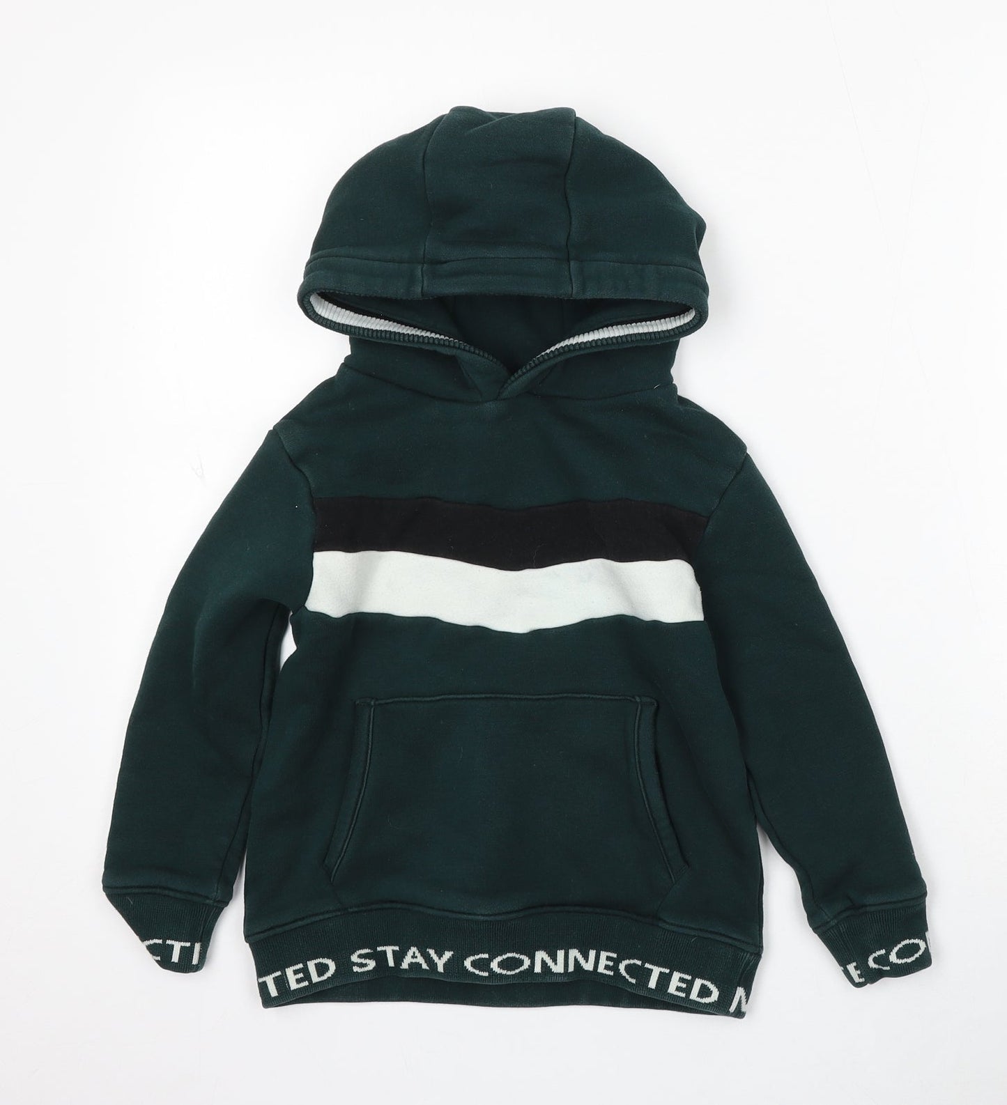 NEXT Boys Green Cotton Pullover Hoodie Size 6 Years - Stay Connected