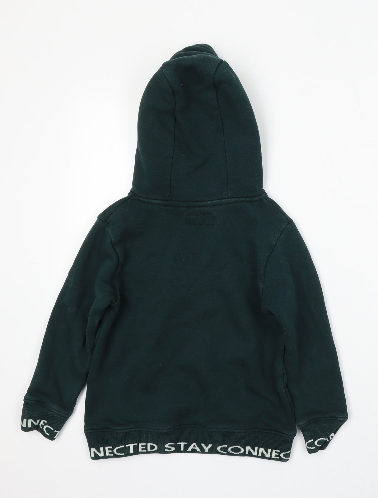 NEXT Boys Green Cotton Pullover Hoodie Size 6 Years - Stay Connected