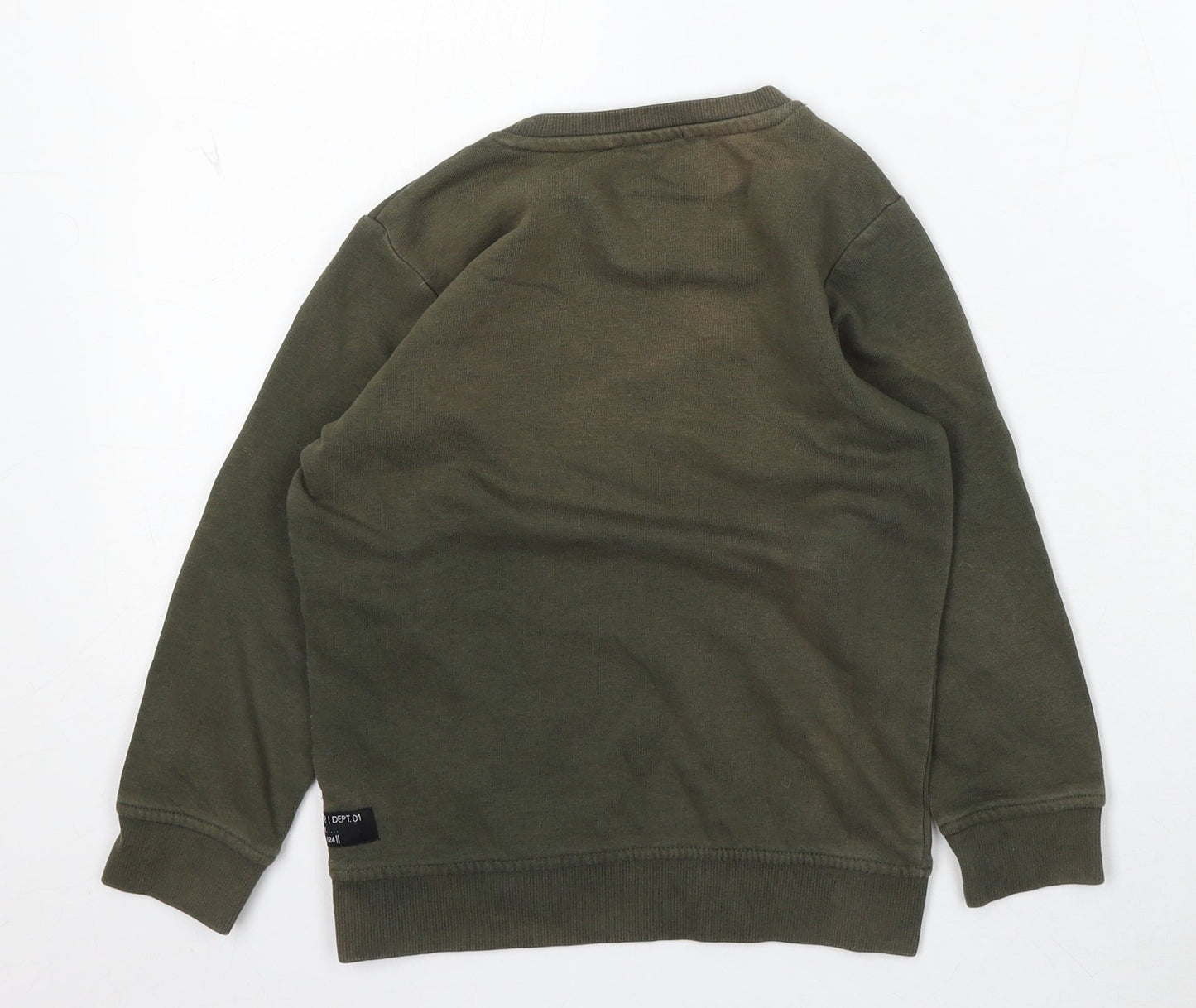 George Boys Green Cotton Pullover Sweatshirt Size 6-7 Years - The Future Is Now