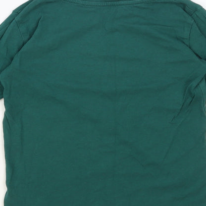 Dunnes Stores Girls Green Cotton Pullover T-Shirt Size 5-6 Years Crew Neck Pullover - Cool Vibe