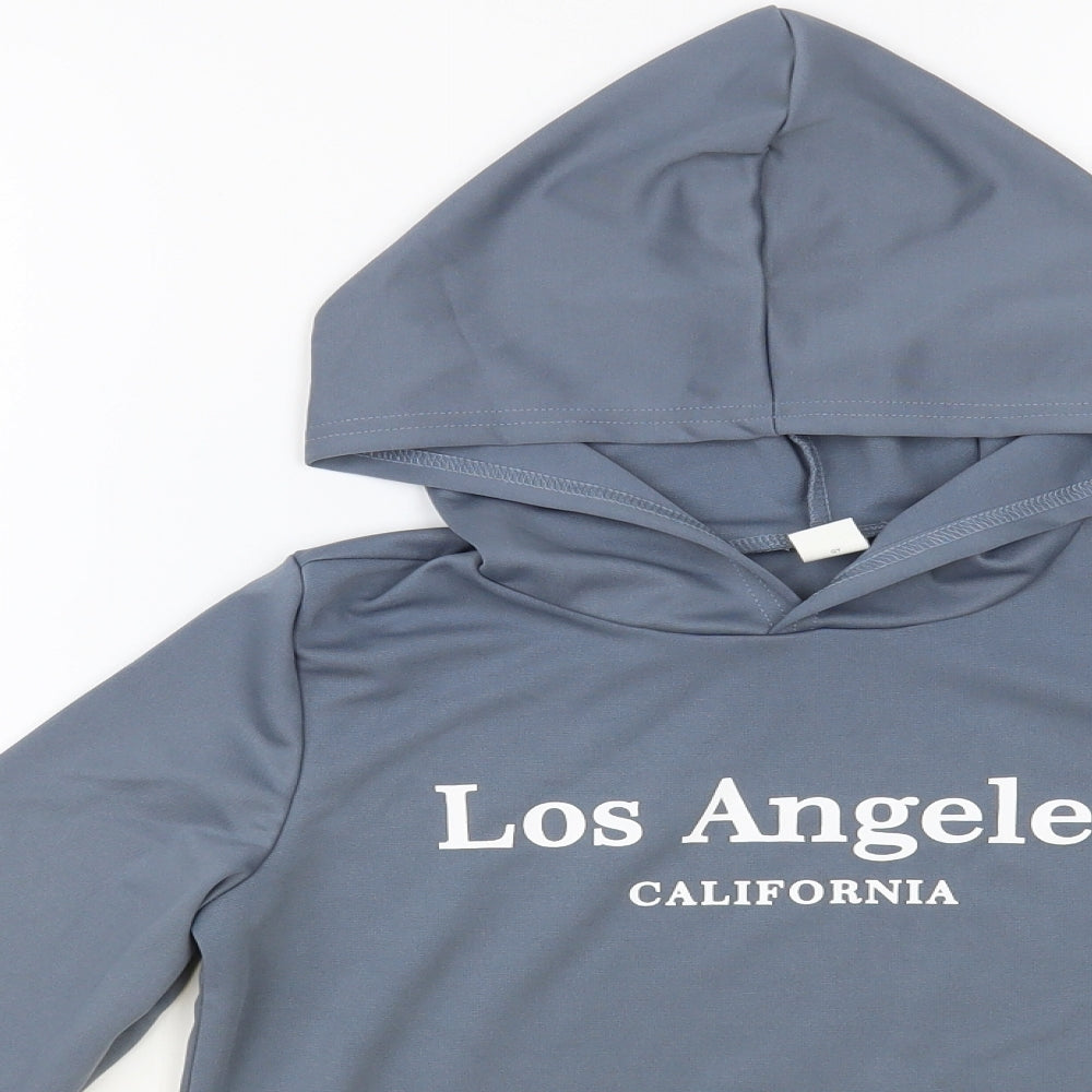 SheIn Girls Grey Polyester Pullover Hoodie Size 8 Years Pullover - Los Angeles California