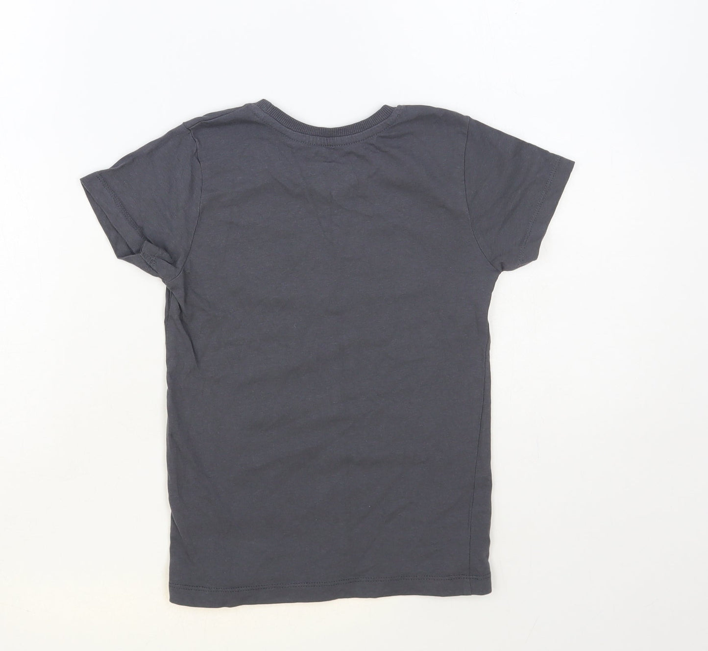 Matalan Boys Grey Cotton Pullover T-Shirt Size 6 Years Crew Neck Pullover - Awesome Vibes