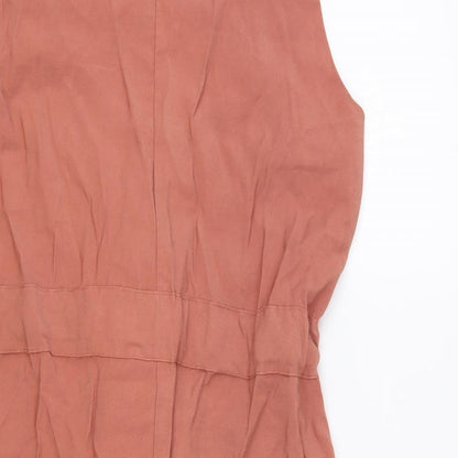 Primark Womens Pink Jacket Waistcoat Size 18 Tie