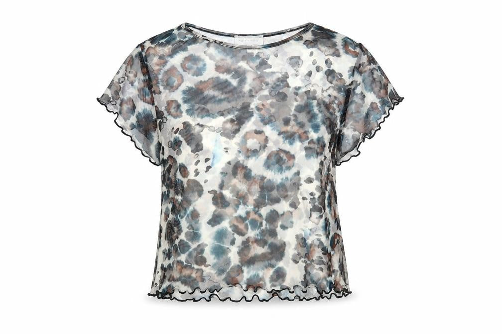 Womens UK Size 10 Topshop Grey Basic T-Shirt