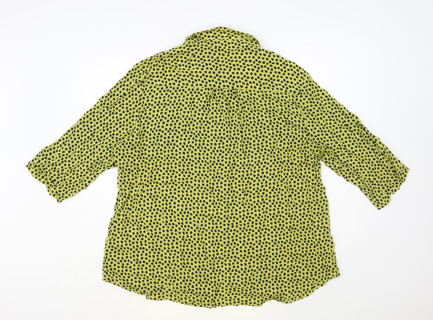 Womens UK Size XL NEXT Yellow Basic Button-Up