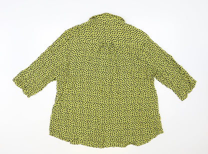 Womens UK Size XL NEXT Yellow Basic Button-Up