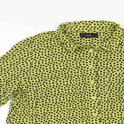 Womens UK Size XL NEXT Yellow Basic Button-Up