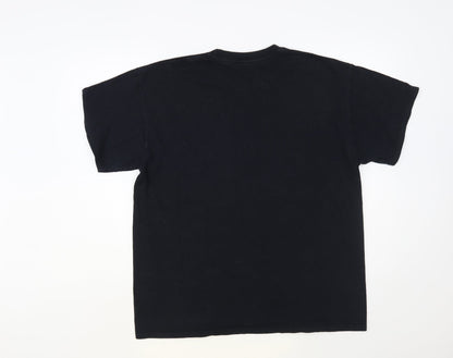 Mens UK Size L Gildan Black  T-Shirt