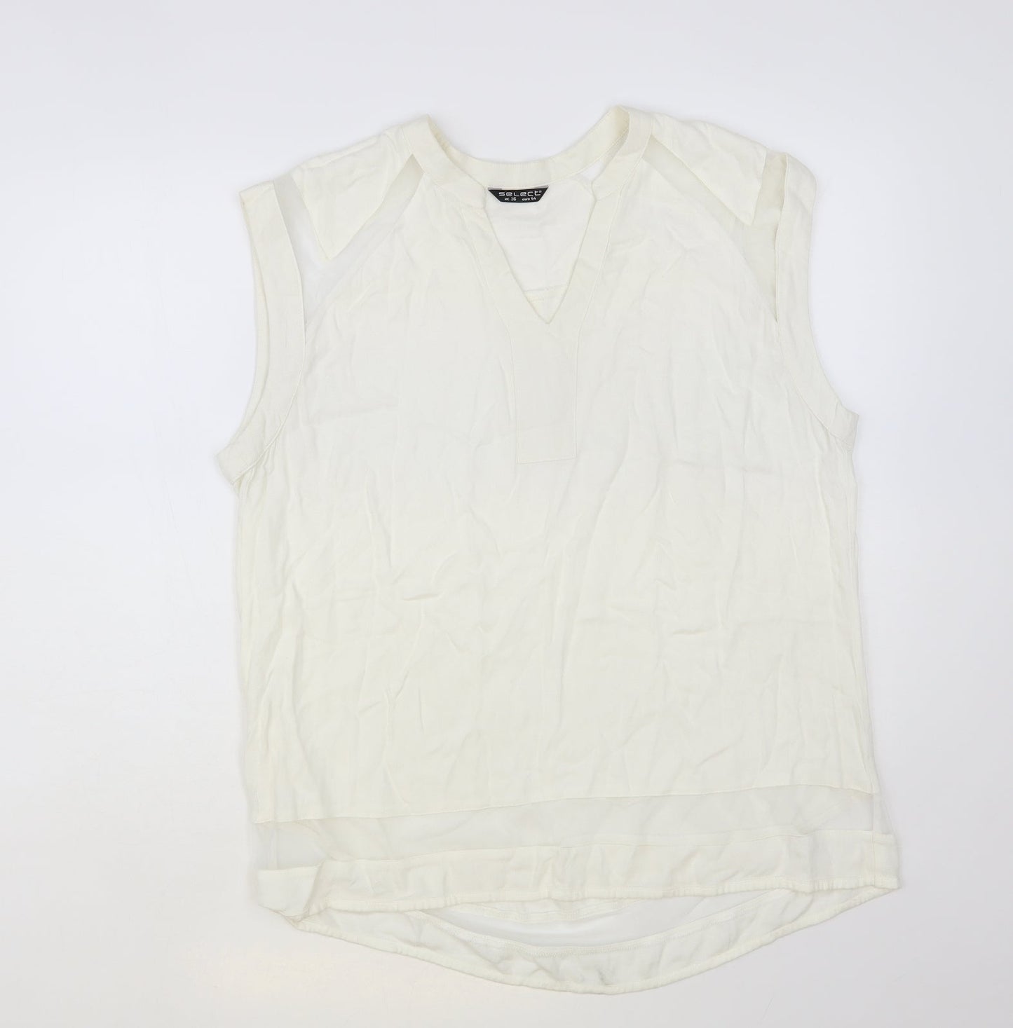 Womens UK Size 16 Select Ivory Basic Blouse