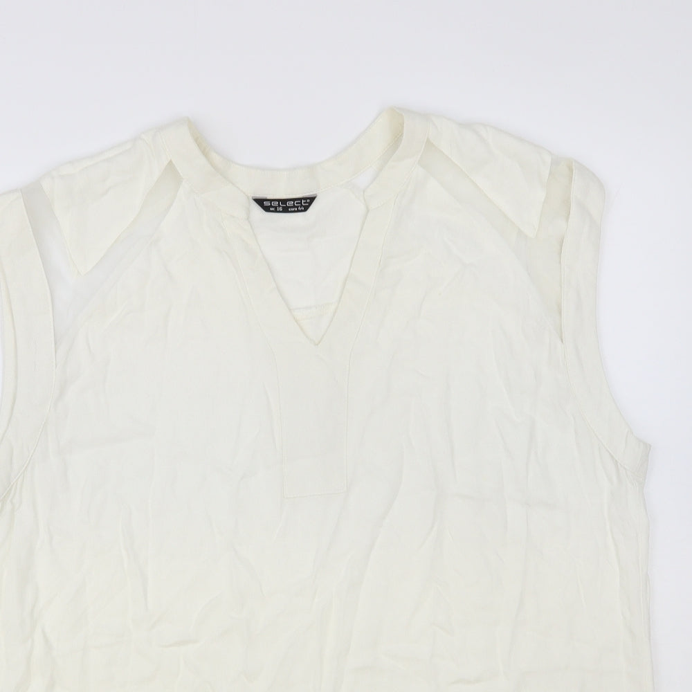 Womens UK Size 16 Select Ivory Basic Blouse