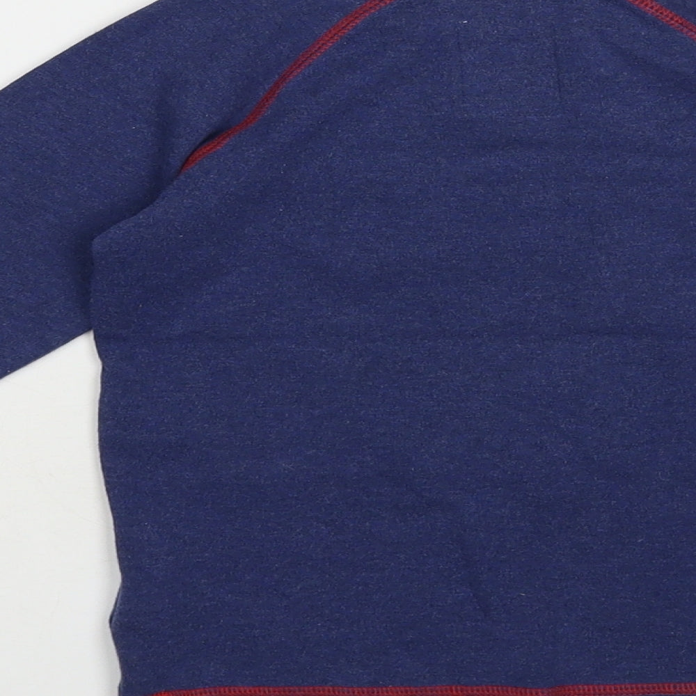 NEXT Boys Blue Cotton Pullover T-Shirt Size 5-6 Years Crew Neck Pullover - Santa