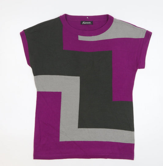 Womens UK Size M Alexara Purple Pullover Jumper