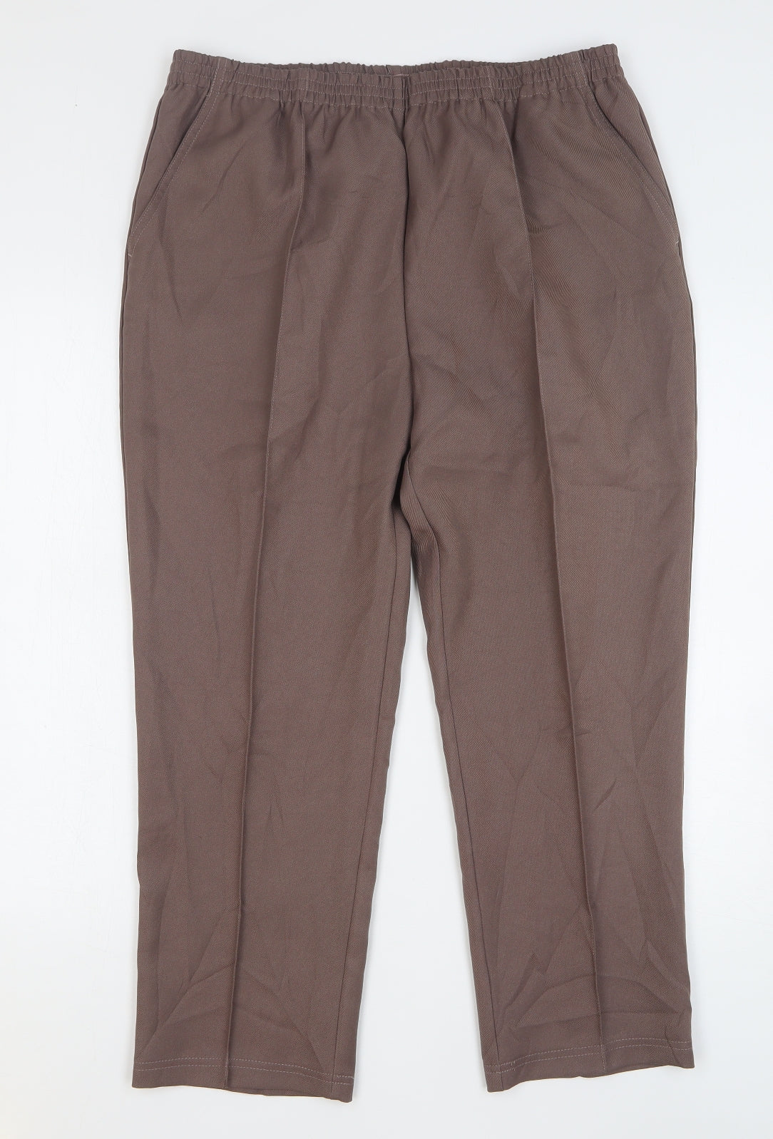 Womens UK Size 18 Damart Regular Fit  Brown Trousers