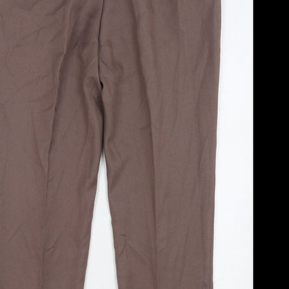 Womens UK Size 18 Damart Regular Fit  Brown Trousers